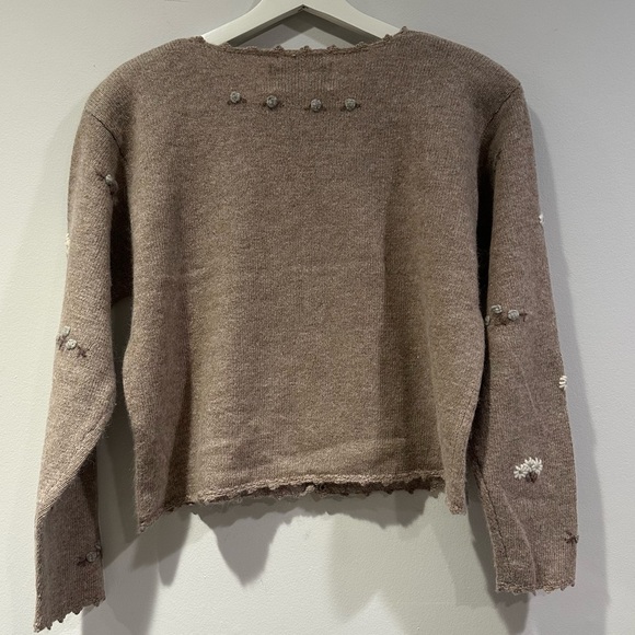 Christopher & Banks Vintage Hand Embroidered Floral design sweater - Picture 5 of 5